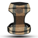 Tweed Dog Harness Brown Checkered