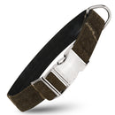 Tweed Dog Collar Country Dark Brown Swade