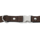 Tweed Dog Lead in Oak Brown & White Hash