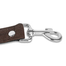 Tweed Dog Lead in Oak Brown & White Hash