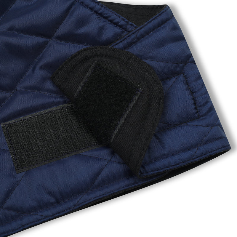 Quilted Dog Coat - Navy Blue