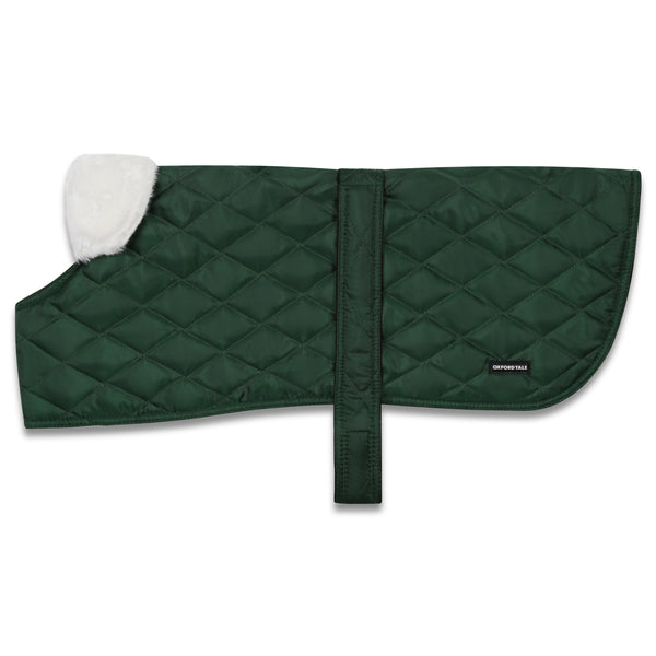 Quilted Dog Coat - Country Green