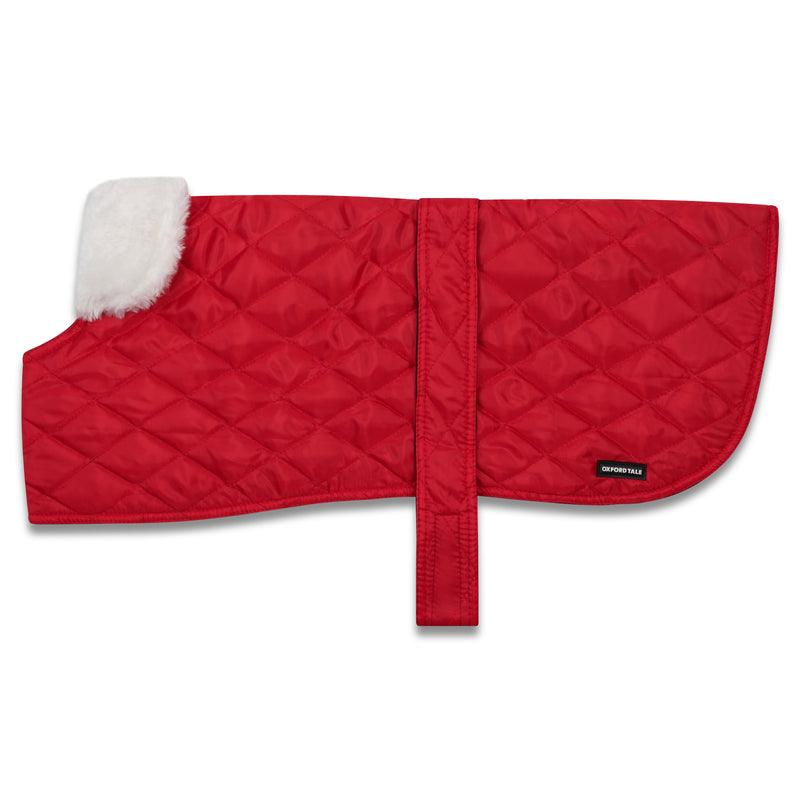 Quilted Dog Coat - Roman Red
