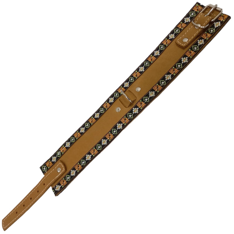 Greyhound Dog Collar Mustard Brown