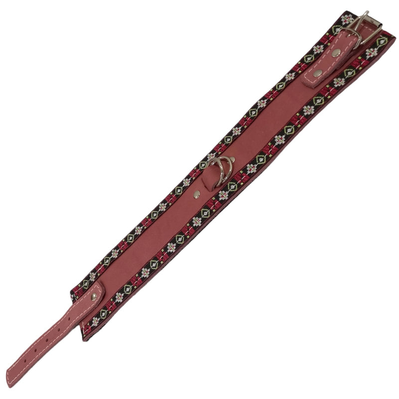 Greyhound Dog Collar Mustard Red